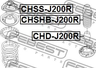 Febest CHD-J200R - Відбійник, буфер амортизатора autocars.com.ua