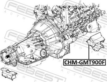 Febest CHM-GMT900F - Подушка, підвіска двигуна autocars.com.ua