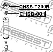 Febest CHSS-T200R - ОПОРА ЗАДНЕГО АМОРТИЗАТОРА CHEVROLET AVEO T200 2003-2008 FEBEST autodnr.net