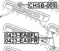 Febest CHSB-003 - Втулка, стабілізатор autocars.com.ua