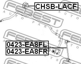 Febest CHSB-LACF - Втулка, стабілізатор autocars.com.ua