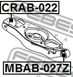 Febest CRAB-022 - Сайлентблок, рычаг подвески колеса autodnr.net