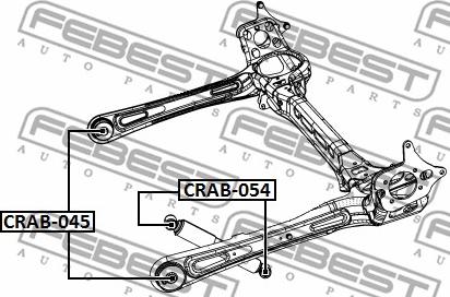 Febest CRAB-054 - Сайлентблок, стойка амортизатора avtokuzovplus.com.ua