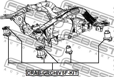 Febest CRAB-GRCHIVSF-KIT - Ремкомплект, балка моста avtokuzovplus.com.ua