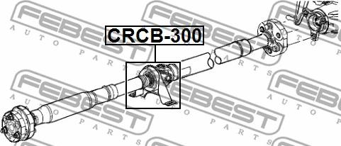 Febest CRCB-300 - Підвіска, карданний вал autocars.com.ua