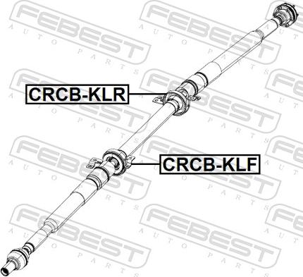 Febest CRCB-KLR - Підвіска, карданний вал autocars.com.ua