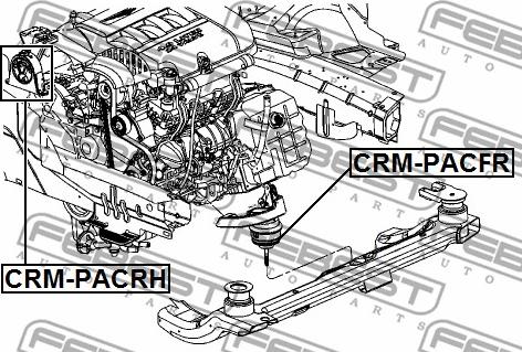 Febest CRM-PACRH - Подушка, підвіска двигуна autocars.com.ua