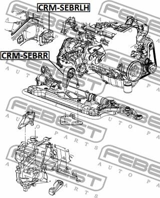 Febest CRM-SEBRLH - Подушка, підвіска двигуна autocars.com.ua