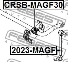 Febest CRSB-MAGF30 - Втулка стабілізатора autocars.com.ua