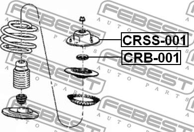 Febest CRSS-001 - Опора стійки амортизатора, подушка autocars.com.ua