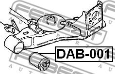 Febest DAB-001 - Сайлентблок підвіски autocars.com.ua