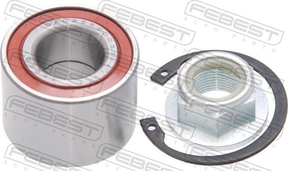Febest DAC25520037-KIT - Комплект підшипника маточини колеса autocars.com.ua