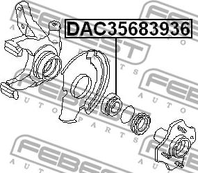 Febest DAC35683936 - Підшипник ступиці колеса autocars.com.ua