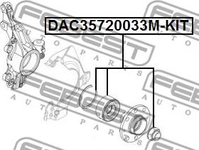 Febest DAC35720033M-KIT - Комплект подшипника ступицы колеса avtokuzovplus.com.ua