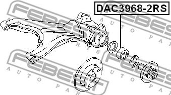 Febest DAC3968-2RS - Ступица колеса, поворотный кулак avtokuzovplus.com.ua