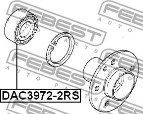 Febest DAC3972-2RS - Подшипник ступицы колеса avtokuzovplus.com.ua