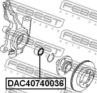 Febest DAC40740036 - Підшипник колісний autocars.com.ua