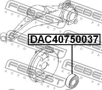 Febest DAC40750037 - Підшипник колісний autocars.com.ua