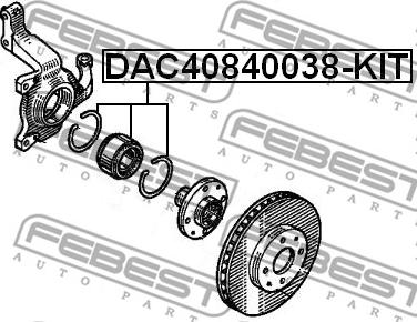 Febest DAC40840038-KIT - Комплект подшипника ступицы колеса avtokuzovplus.com.ua