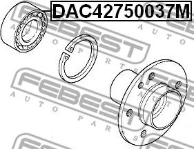 Febest DAC42750037M - Подшипник ступицы колеса avtokuzovplus.com.ua