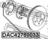 Febest DAC42760033 - Підшипник ступиці колеса autocars.com.ua