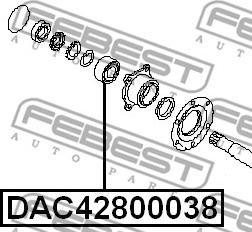 Febest DAC42800038 - Подшипник ступицы колеса avtokuzovplus.com.ua