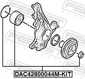 Febest DAC42800044M-KIT - Підшипник ступиці колеса autocars.com.ua