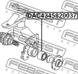 Febest DAC4345820037 - Підшипник ступиці колеса autocars.com.ua