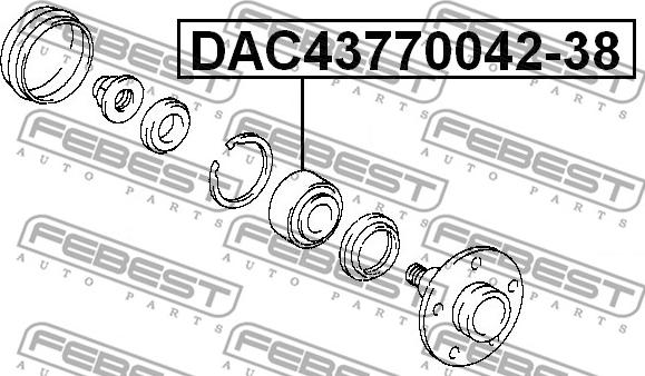 Febest DAC43770042-38 - Підшипник ступиці колеса autocars.com.ua