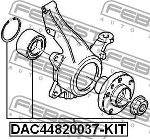 Febest DAC44820037-KIT - Комплект подшипника ступицы колеса avtokuzovplus.com.ua