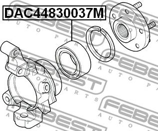 Febest DAC44830037M - Підшипник ступиці колеса autocars.com.ua