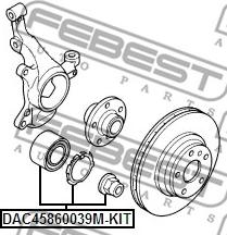 Febest DAC45860039M-KIT - Комплект подшипника ступицы колеса avtokuzovplus.com.ua