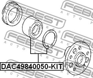 Febest DAC49840050-KIT - Комплект підшипника маточини колеса autocars.com.ua