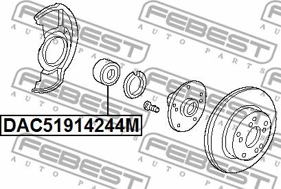 Febest DAC51914244M - Підшипник ступиці колеса autocars.com.ua