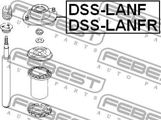 Febest DSS-LANF - Опора стойки амортизатора, подушка autodnr.net