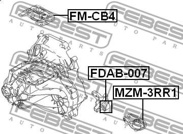 Febest FDAB-007 - Подушка КПП Focus-C-Max 03-07 autocars.com.ua
