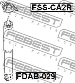 Febest FSS-CA2R - Опора стійки амортизатора, подушка autocars.com.ua