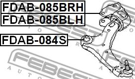 Febest FDAB-085BLH - Сайлентблок, важеля підвіски колеса autocars.com.ua