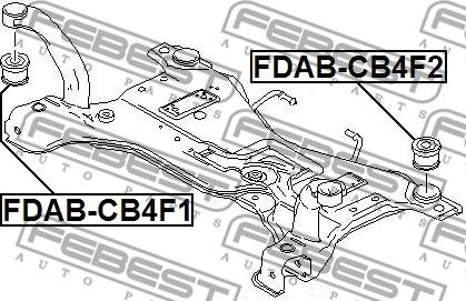 Febest FDAB-CB4F1 - Втулка, балка мосту autocars.com.ua