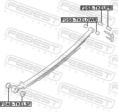 Febest FDAB-TKELSF - Підвіска, листова ресора autocars.com.ua