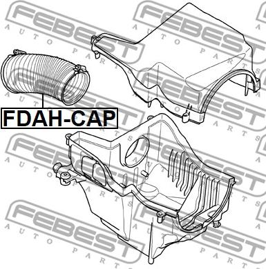 Febest FDAH-CAP - Шланг, система подачі повітря autocars.com.ua