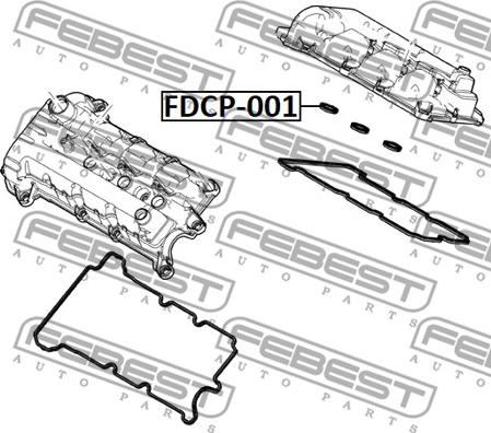 Febest FDCP-001 - Кільце ущільнювача, шахта свічки autocars.com.ua