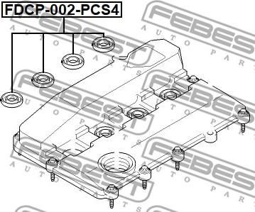 Febest FDCP-002-PCS4 - Прокладка, корпус форсунки autocars.com.ua