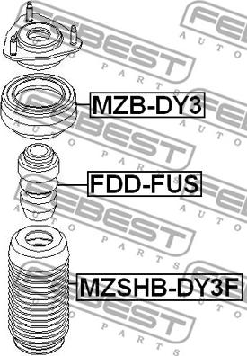 Febest FDD-FUS - Отбойник, демпфер амортизатора avtokuzovplus.com.ua