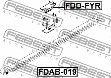 Febest FDD-FYR - Листовая рессора, дополнительная рессора avtokuzovplus.com.ua