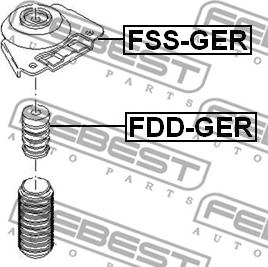 Febest FDD-GER - Відбійник, буфер амортизатора autocars.com.ua