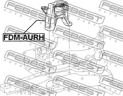 Febest FDM-AURH - Подушка, підвіска двигуна autocars.com.ua