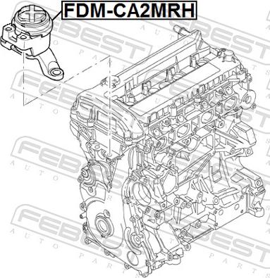 Febest FDM-CA2MRH - Подушка, опора, подвеска двигателя avtokuzovplus.com.ua