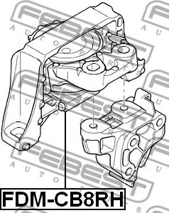 Febest FDM-CB8RH - Подушка, підвіска двигуна autocars.com.ua