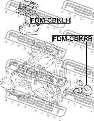Febest FDM-CBKLH - Опора двигуна - КПП autocars.com.ua